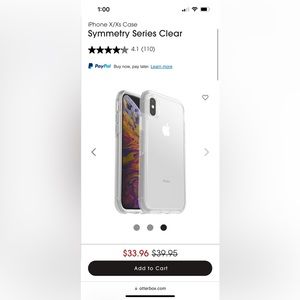Brand new Otterbox iPhone X/Xs Case Symmetry Series Clear.